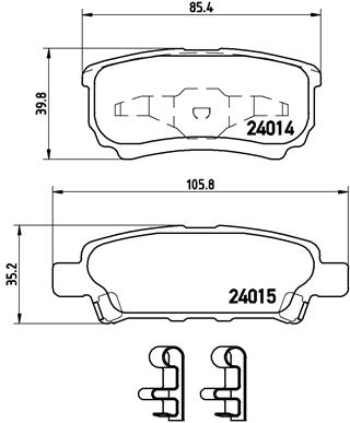 A.B.S. P 54 034 BREMBO Bremsbelagsatz, Scheibenbremse